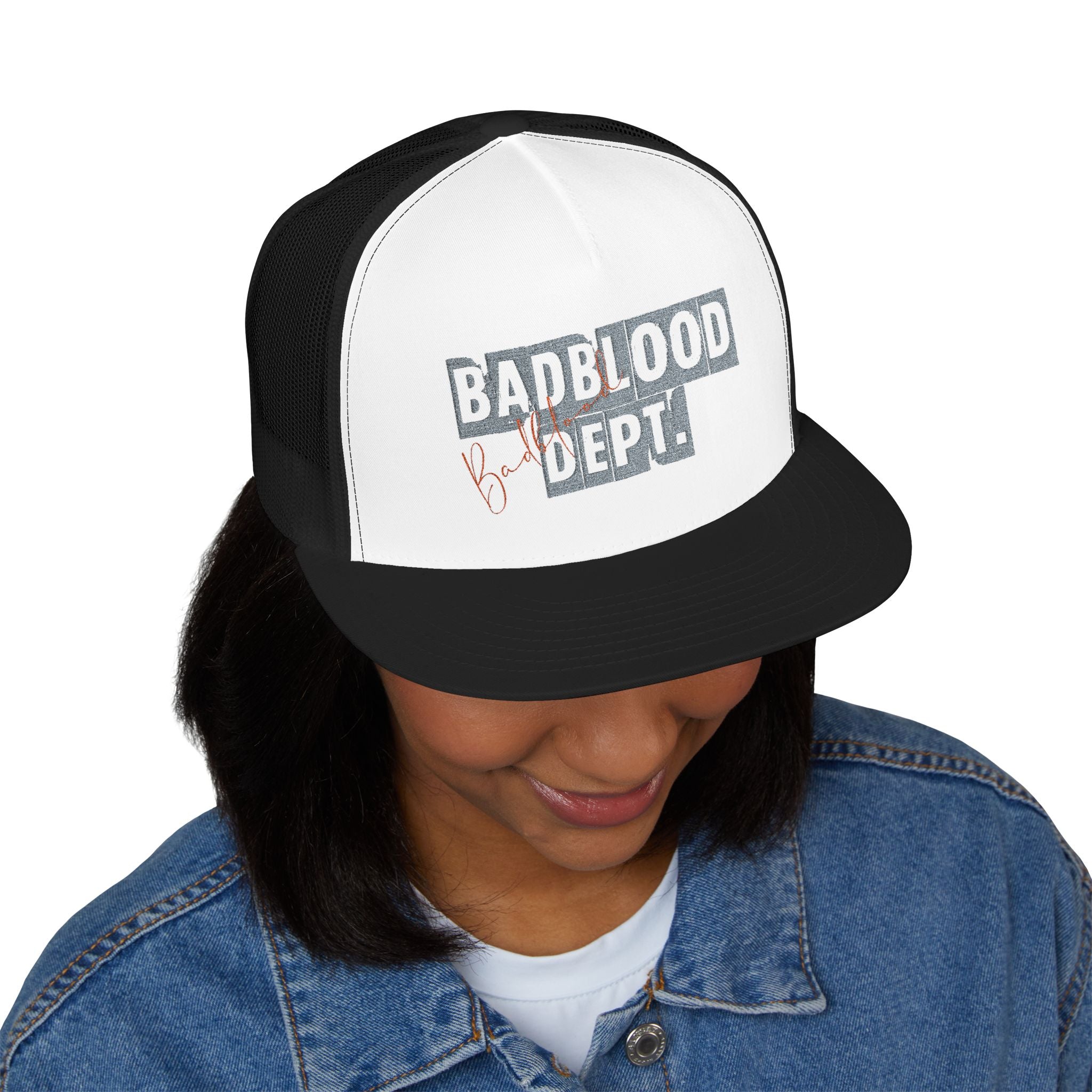 BadBlood Dept Trucker Cap | Embroidered Logo Hat