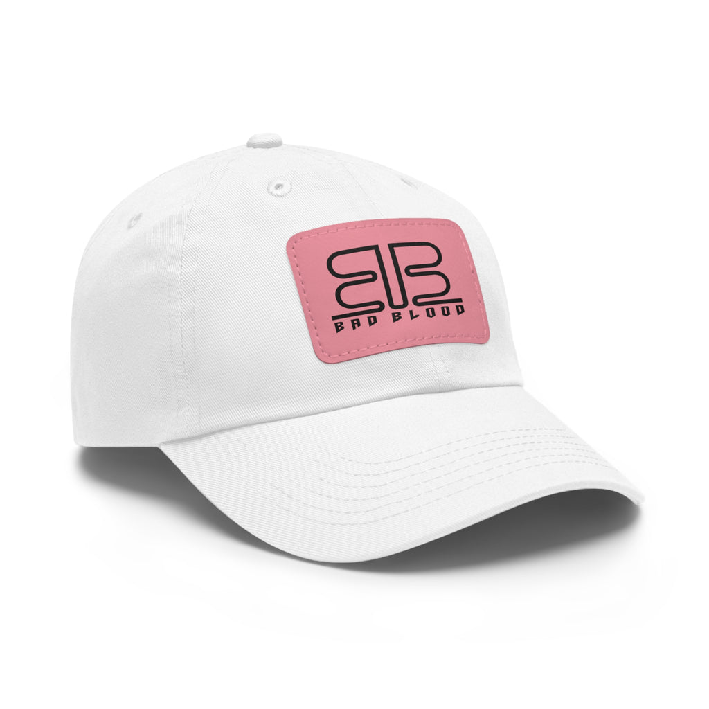 Leather Patch Dad Hat – Minimalist Monogram Baseball Cap