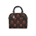 Monogram Pattern Shoulder Handbag | Brown Logo Print