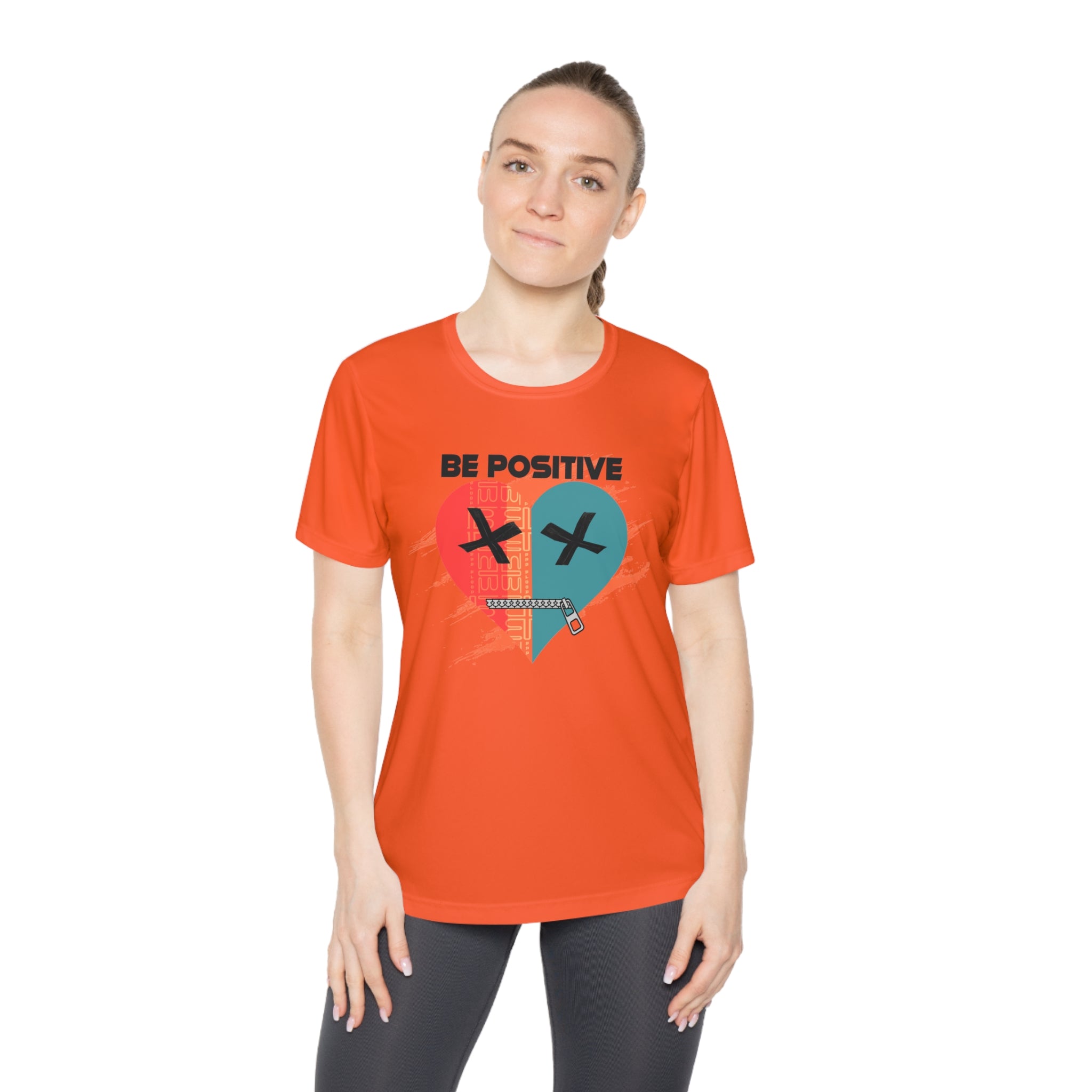 Be Positive Broken Heart graphic tee | Ladies Competitor Tee