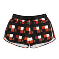 Plaid Lounge Shorts — Red Black Buffalo Check Women's Casual Shorts