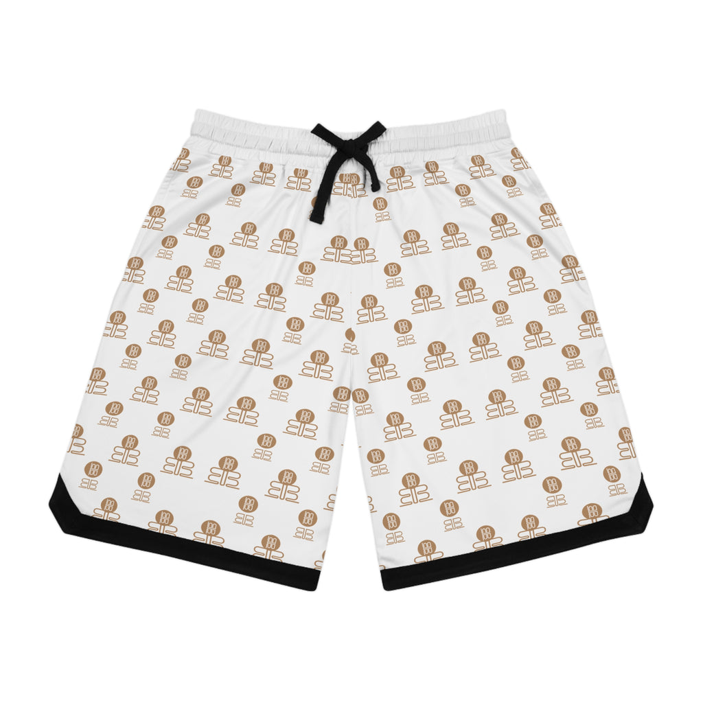 Basketball Pattern Rib Shorts — Athletic Shorts
