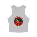 Hot Pepper Racer Tank Top — Fiery Chili Graphic Crop for Women