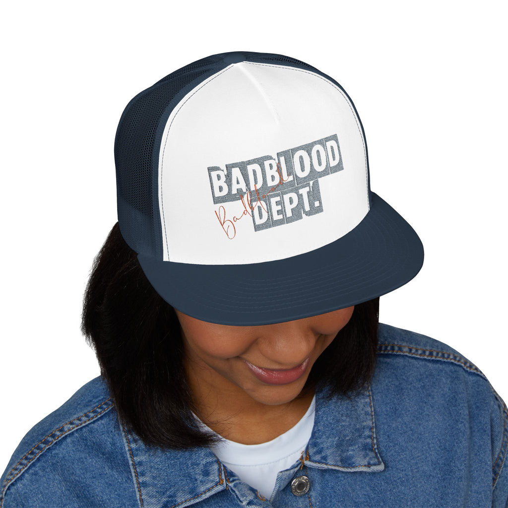 BadBlood Dept Trucker Cap | Embroidered Logo Hat