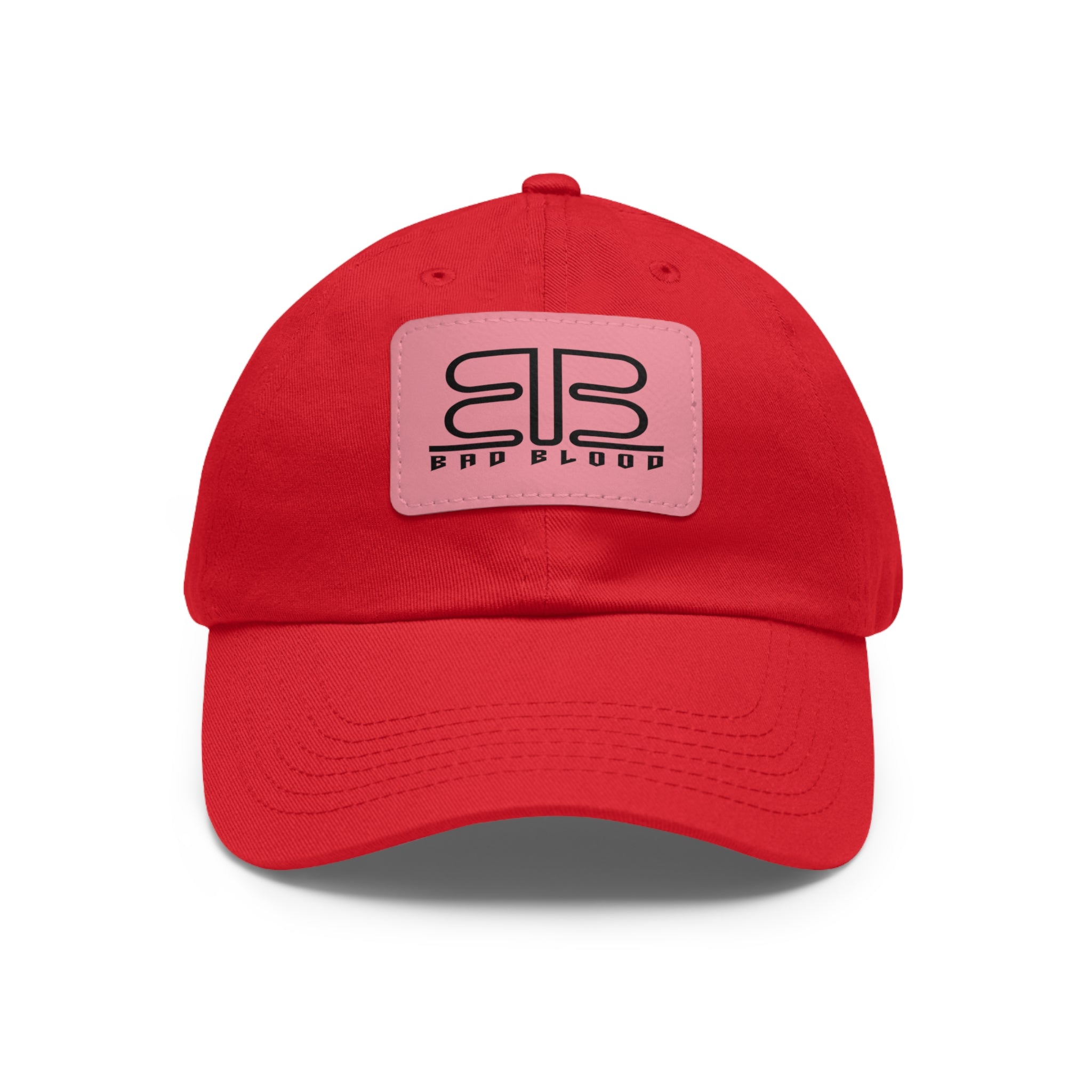 Leather Patch Dad Hat – Minimalist Monogram Baseball Cap