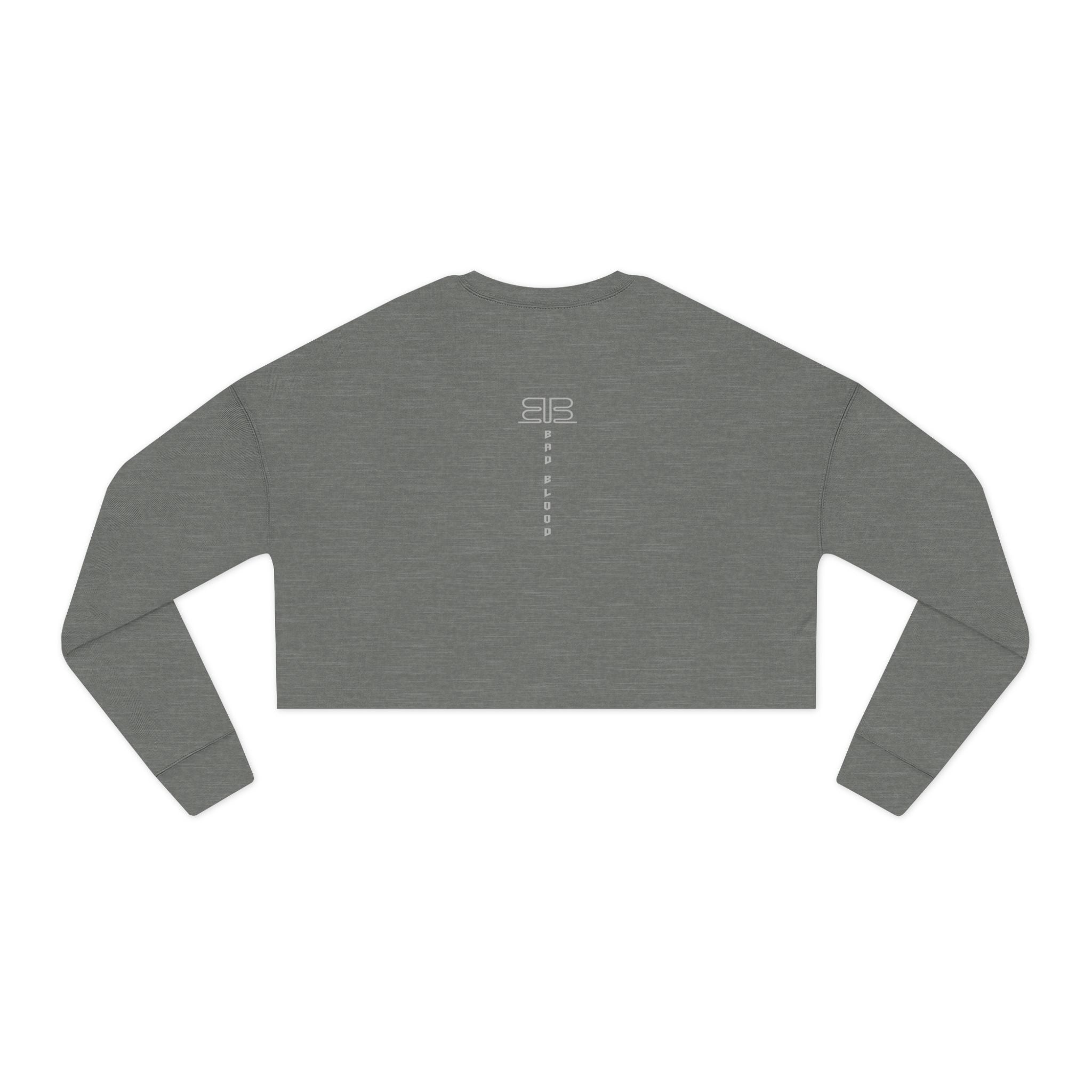Cropped Sweatshirt — Earthy Camo Plaid Graphic