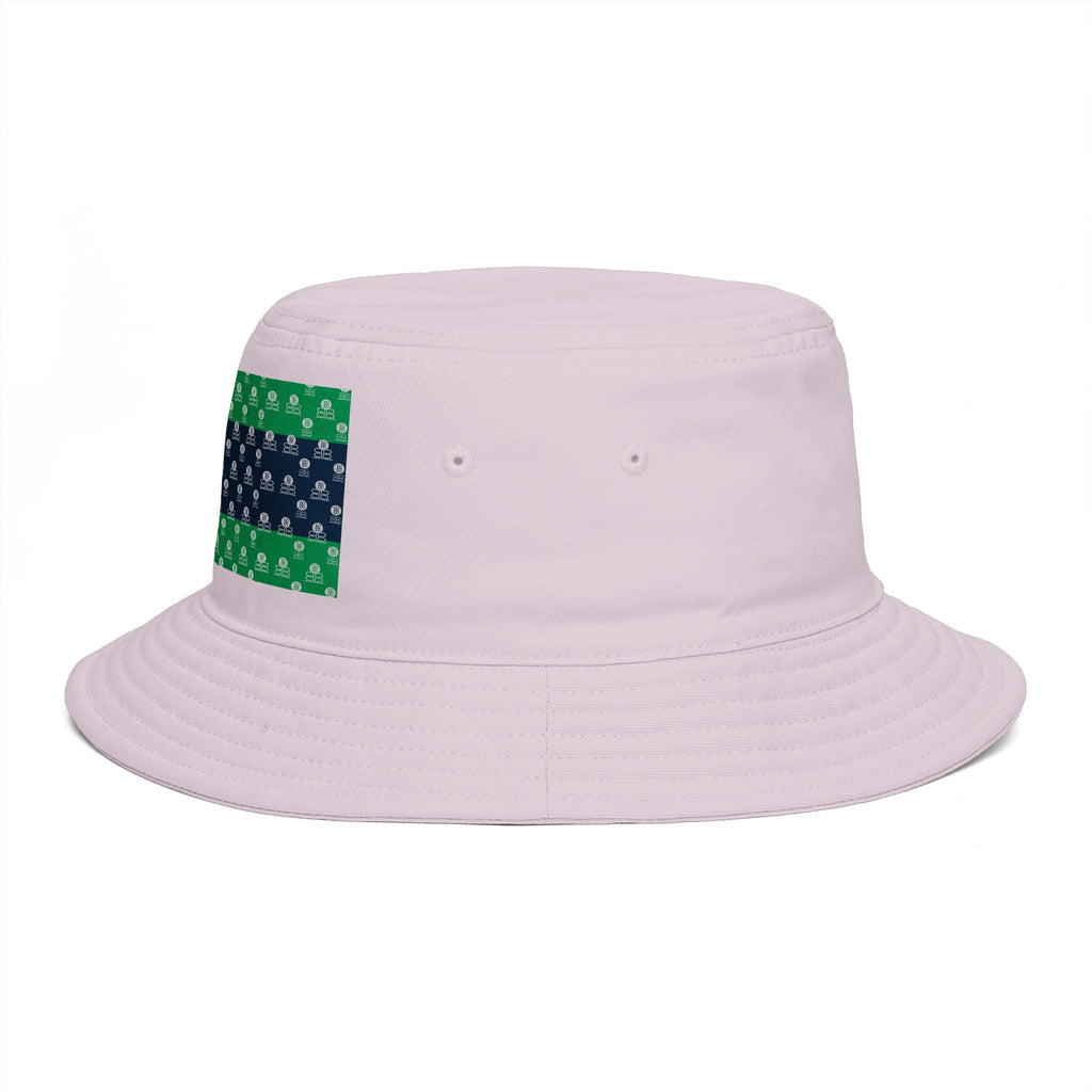 Green & Navy BB Patterned Bucket Hat — Nautical Clover Stripe