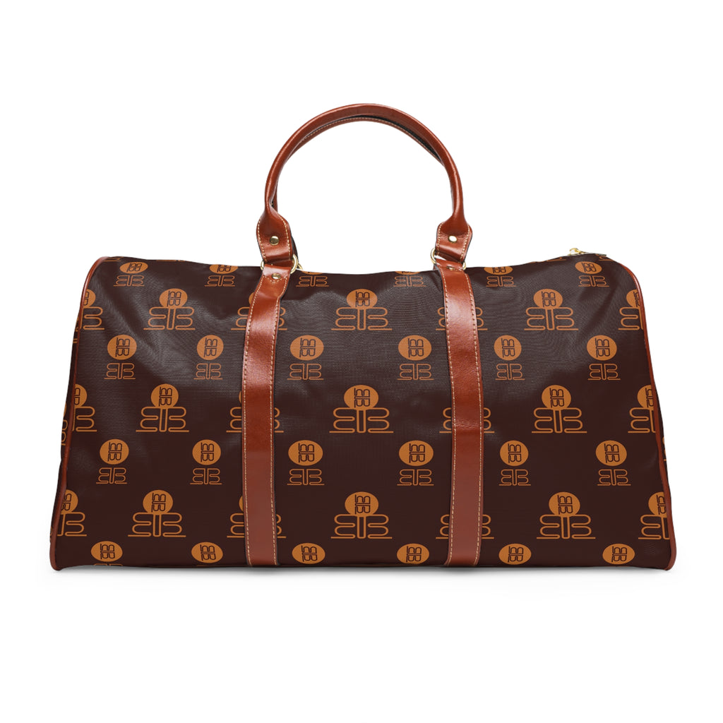 Badblood Executive Travel Bag |Waterproof Bag with Brown Leather Trim