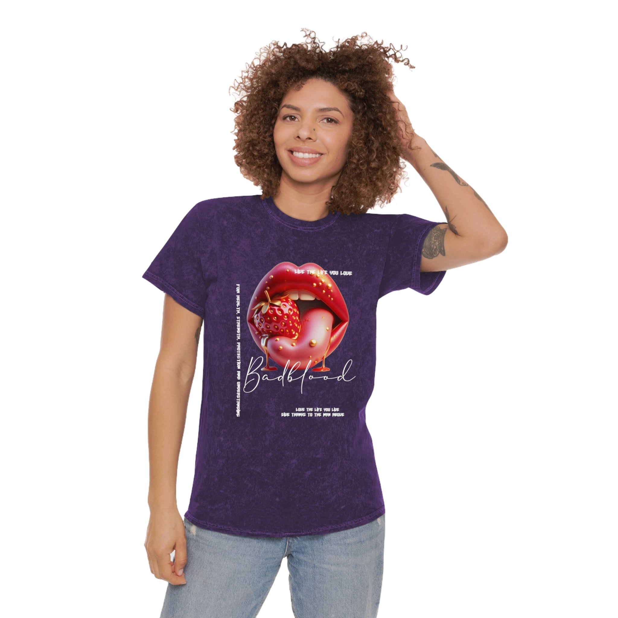 Strawberry Kiss Mineral-Wash T-Shirt
