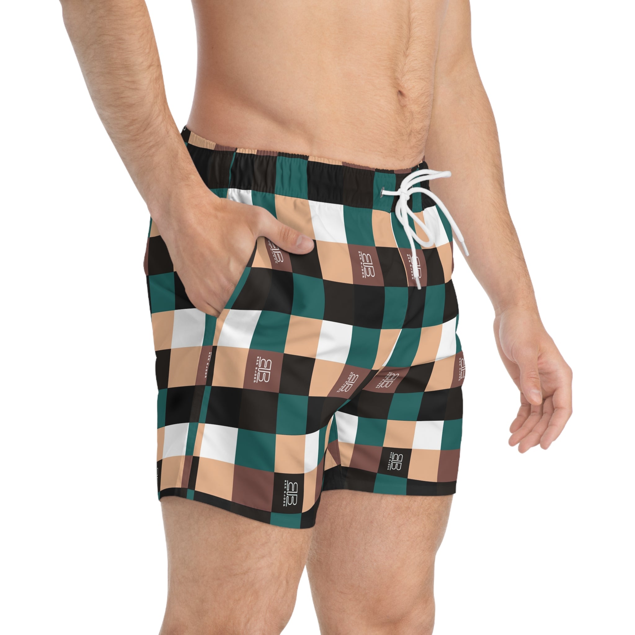 Checkerboard BB Swim Trunks