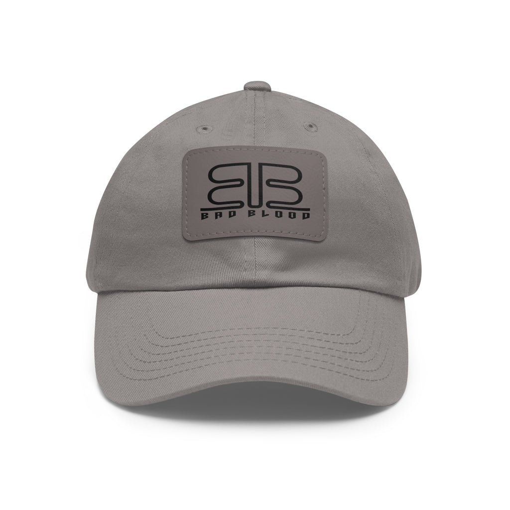 Leather Patch Dad Hat – Minimalist Monogram Baseball Cap