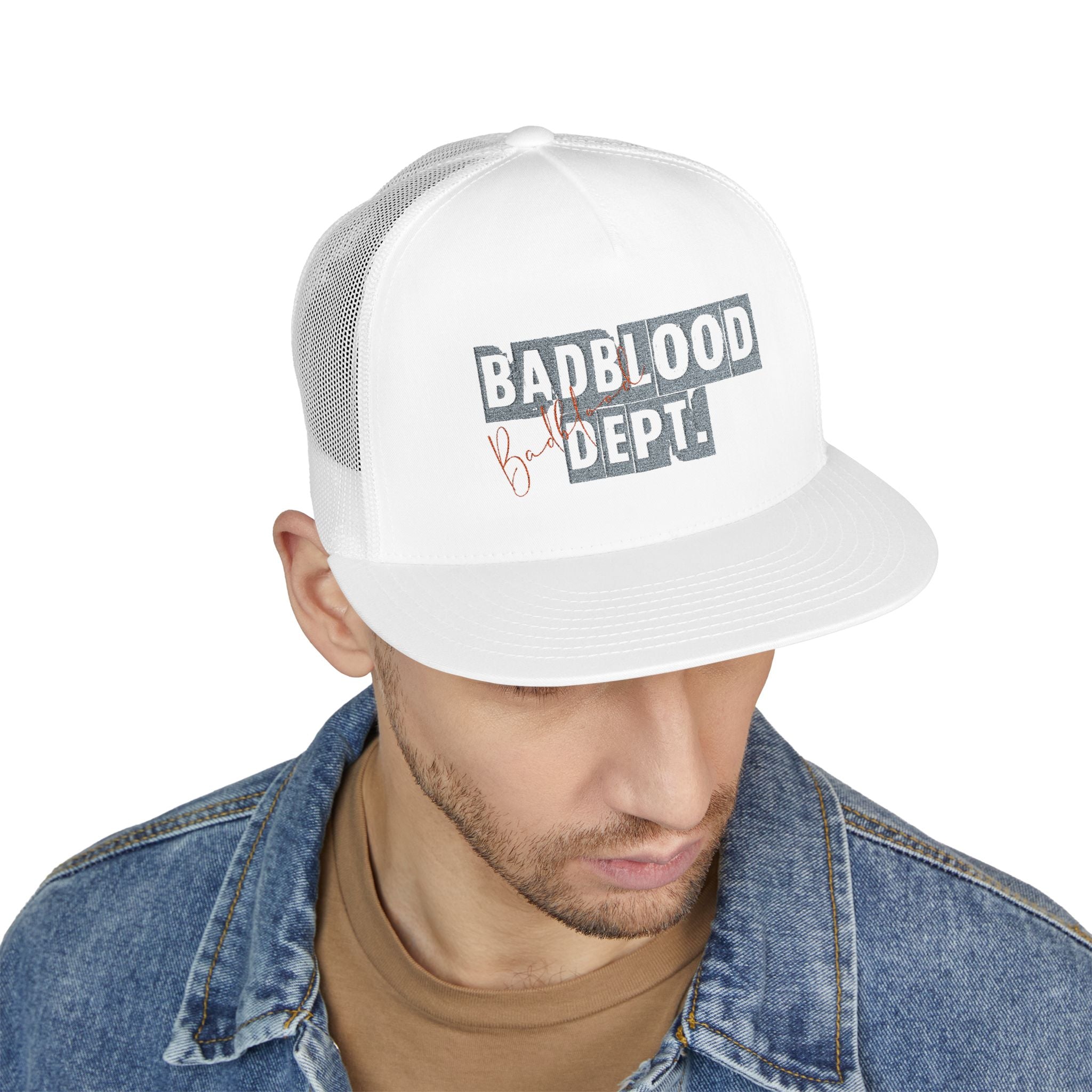 BadBlood Dept Trucker Cap | Embroidered Logo Hat