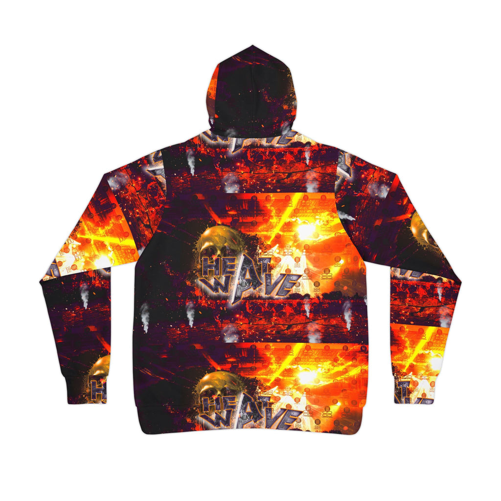 Heat Wave skull flames Athletic Hoodie | all-over print