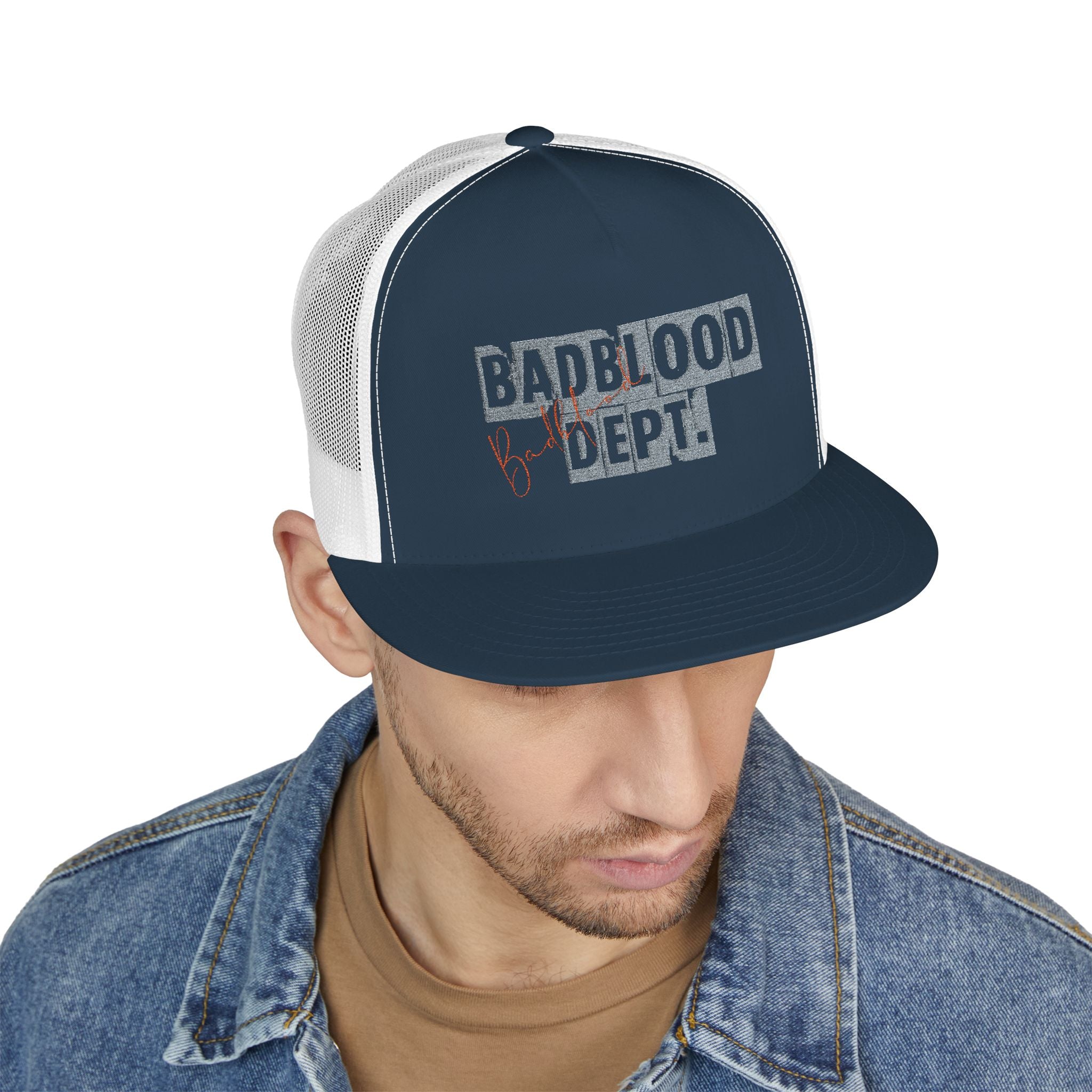 BadBlood Dept Trucker Cap | Embroidered Logo Hat