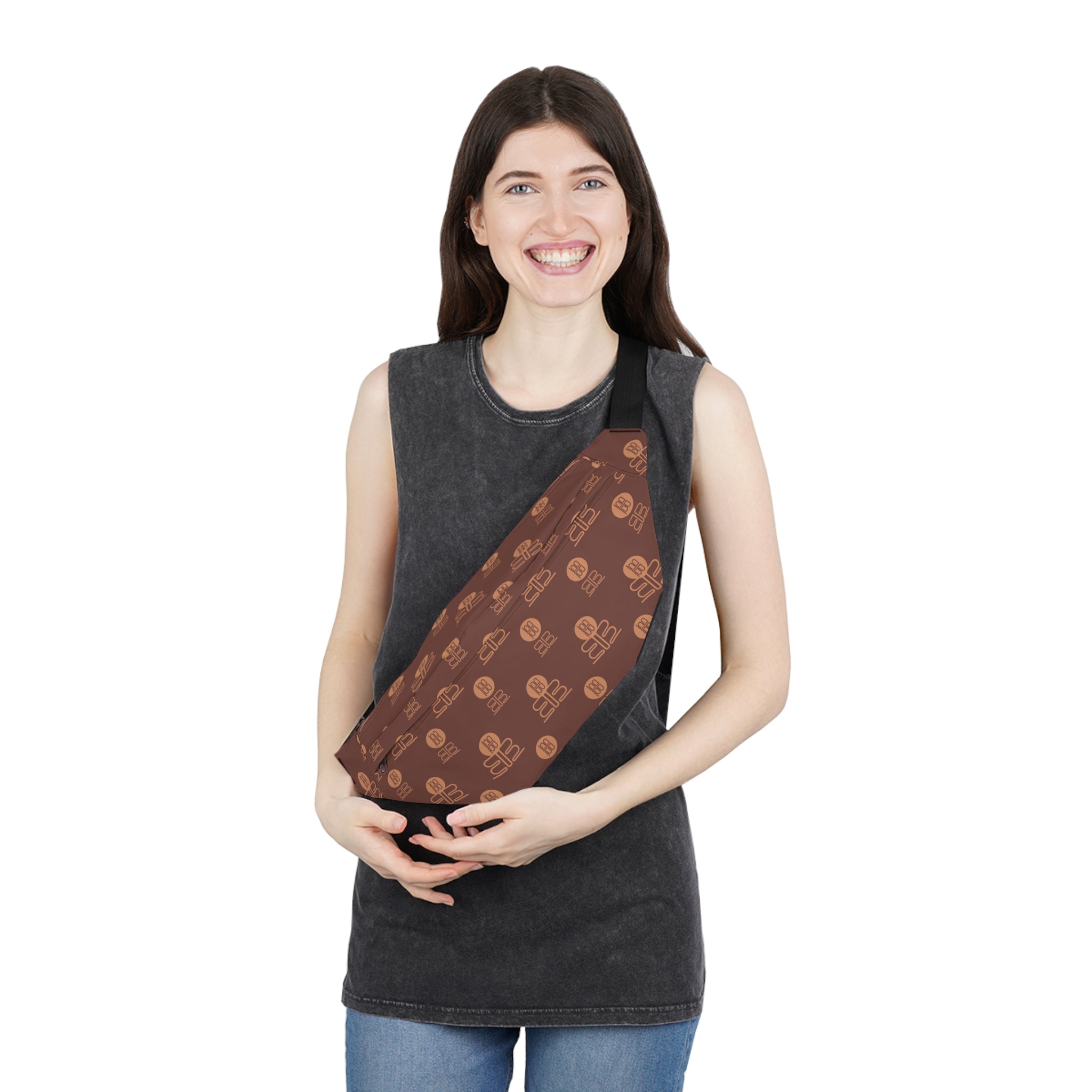 Brown Badblood Urban Mark Sling Bag/Fanny Pack | Large Waist Bag