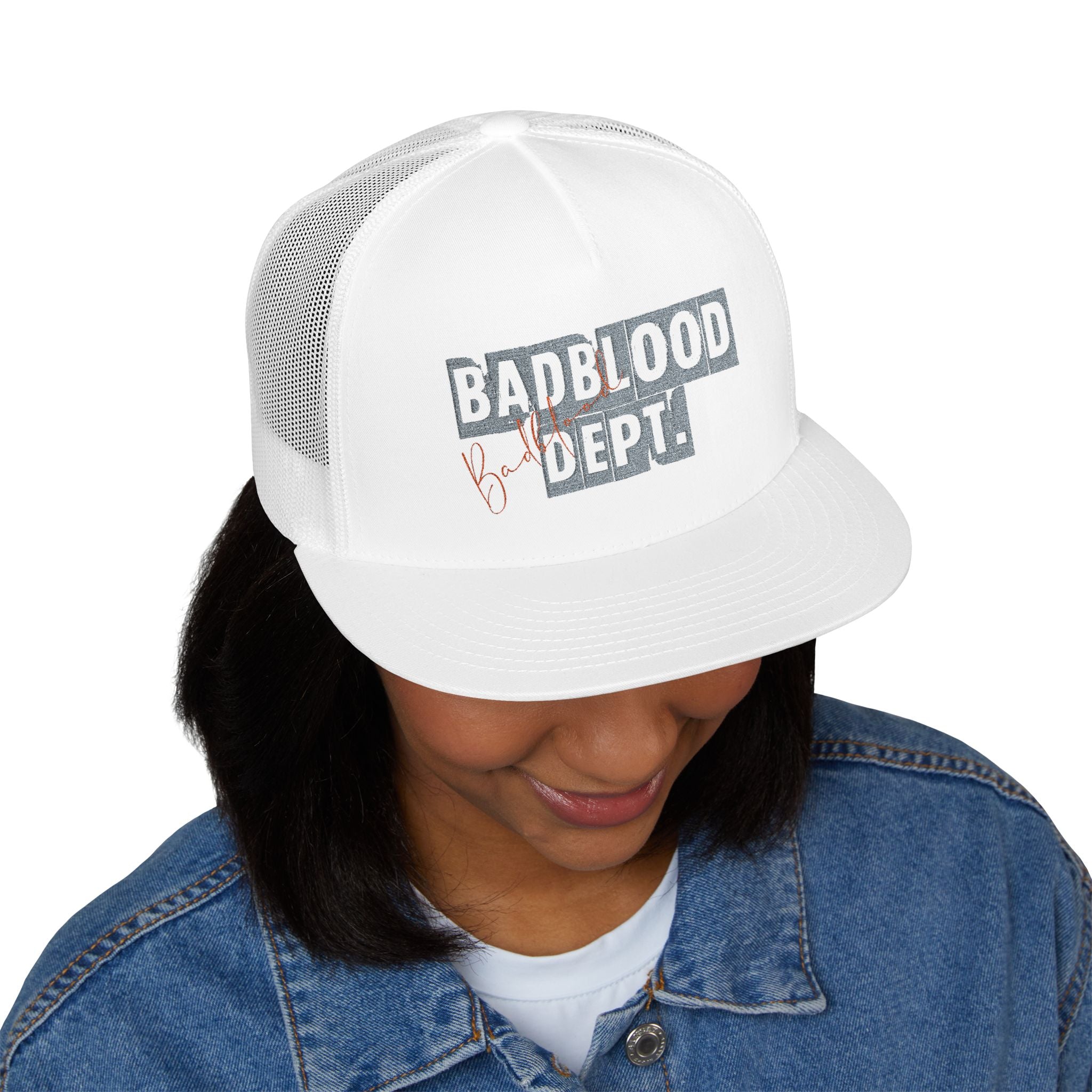 BadBlood Dept Trucker Cap | Embroidered Logo Hat