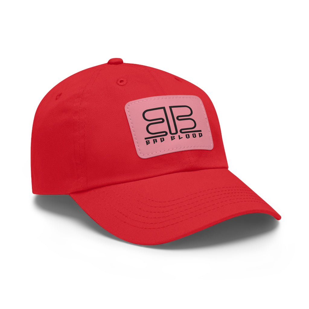 Leather Patch Dad Hat – Minimalist Monogram Baseball Cap