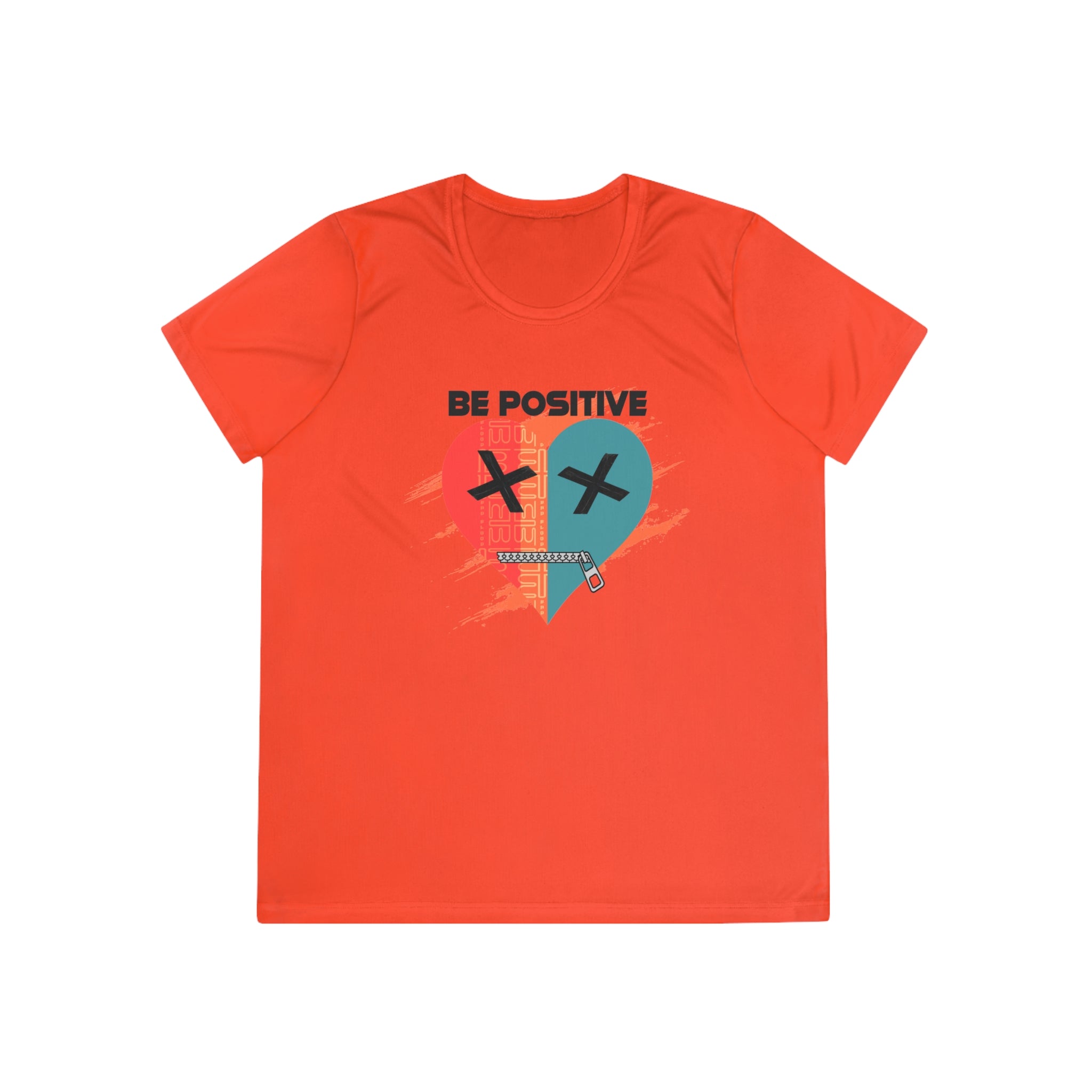 Be Positive Broken Heart graphic tee | Ladies Competitor Tee