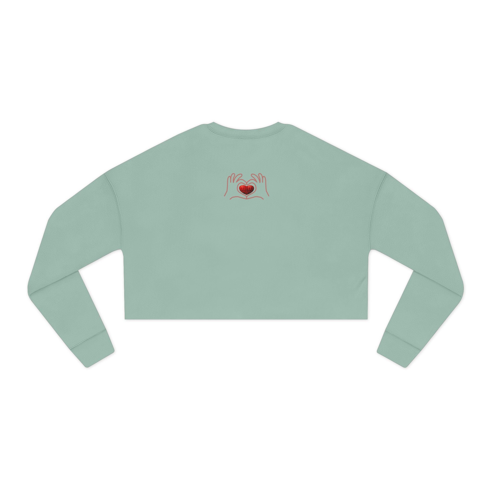 Retro Monogram Cropped Sweatshirt | Brown Geometric Logo Pattern, Streetwear Top