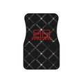 Red Monogram Logo Car Mats set of 4 | Custom Car Floor Mats