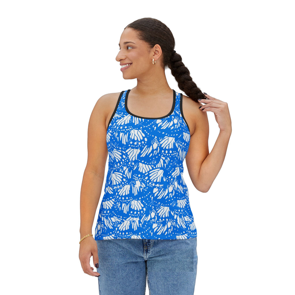 Blue Pattern Tank Top — Women's Summer Top