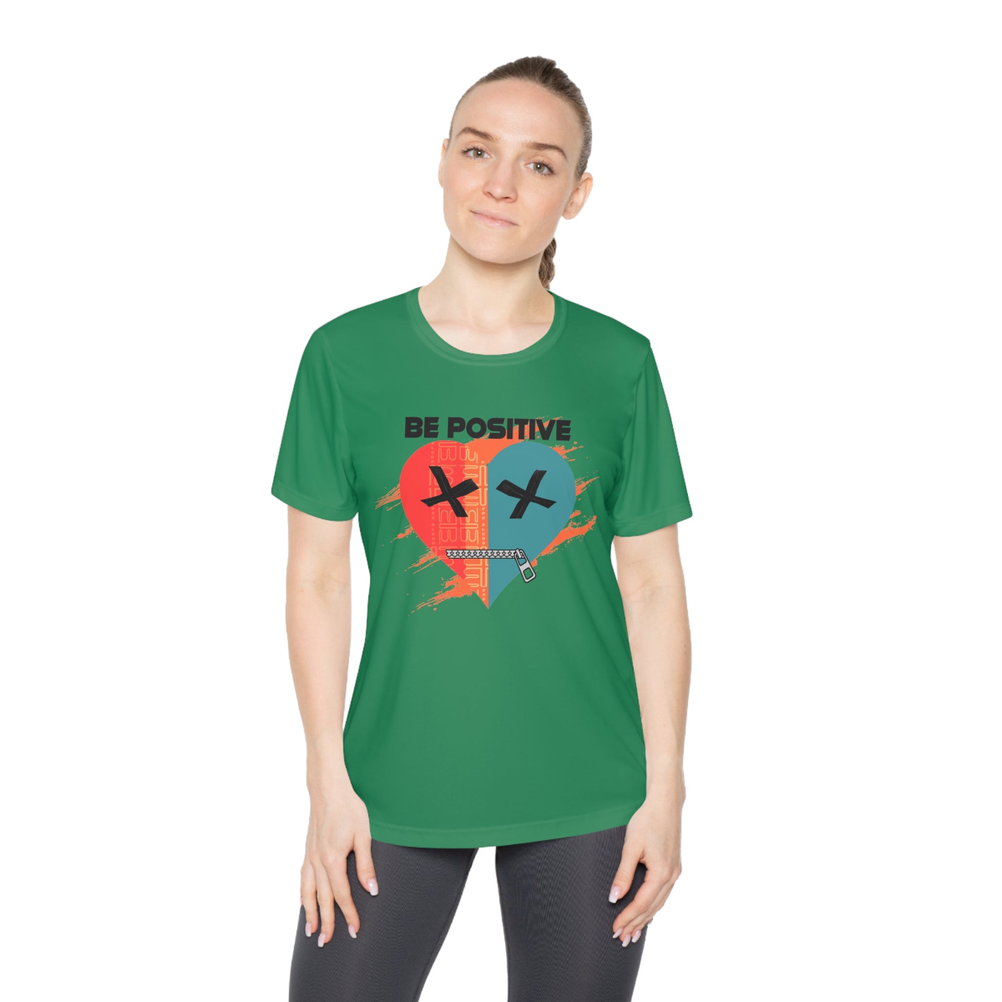 Be Positive Broken Heart graphic tee | Ladies Competitor Tee