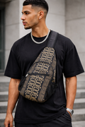 BadBlood Monogram Sling Chest Bag — Vintage Brown Patterned Crossbody