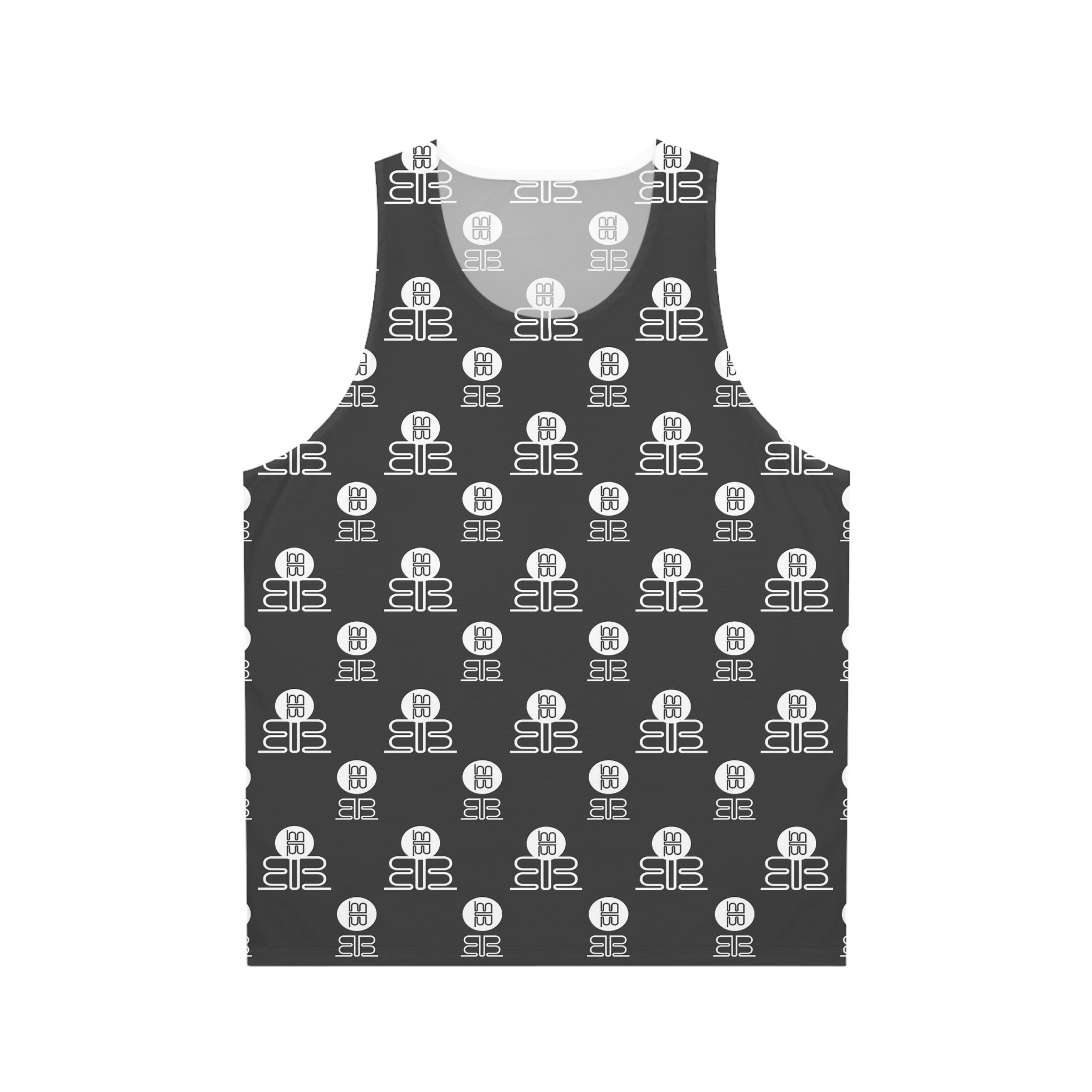 Logo Tank Top — Monochrome Patterned Graphic Tank