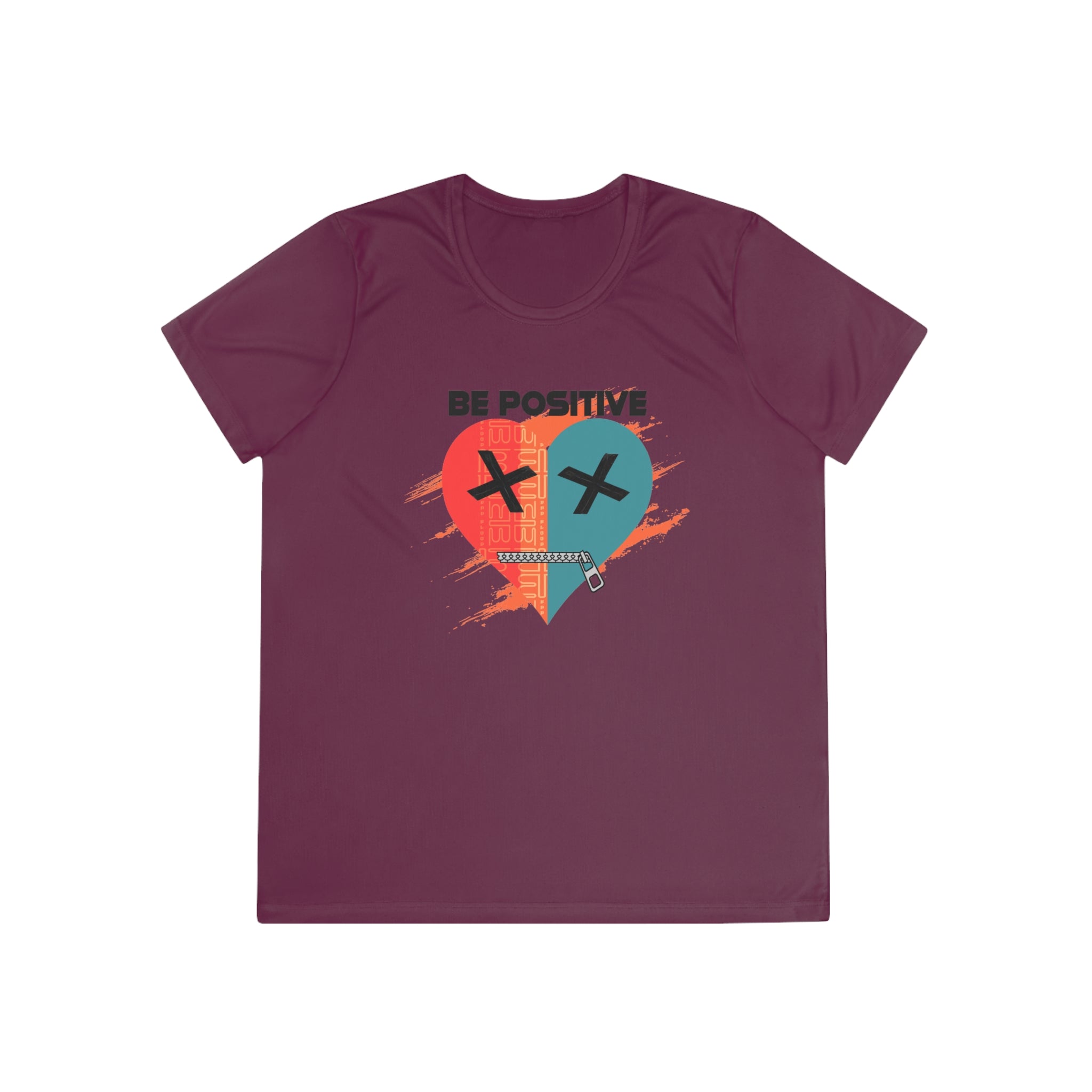 Be Positive Broken Heart graphic tee | Ladies Competitor Tee