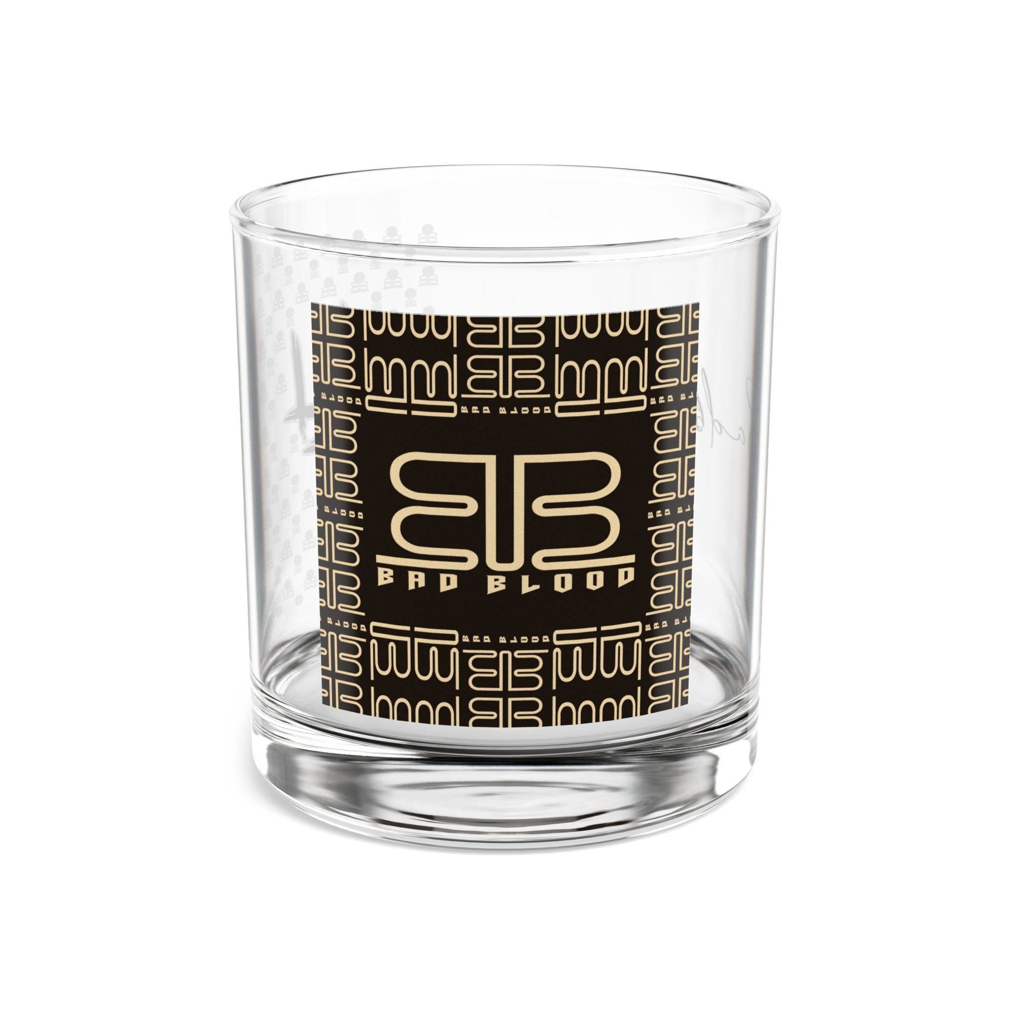 BAD BLOOD Logo Rocks Glass | 10-oz Whiskey Tumbler