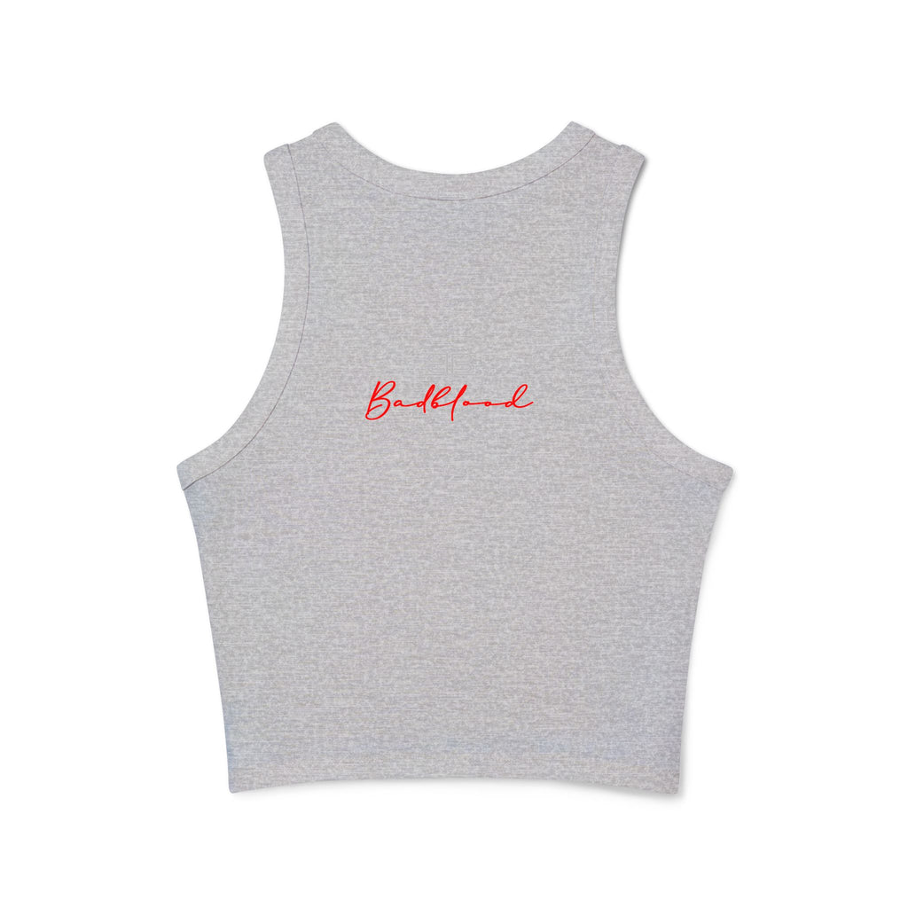 Hot Pepper Racer Tank Top — Fiery Chili Graphic Crop for Women