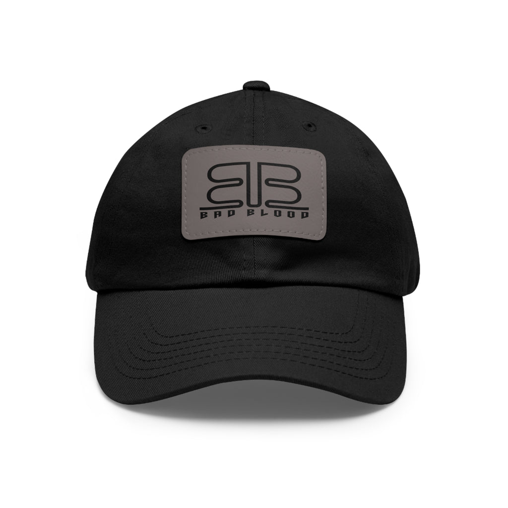 Leather Patch Dad Hat – Minimalist Monogram Baseball Cap