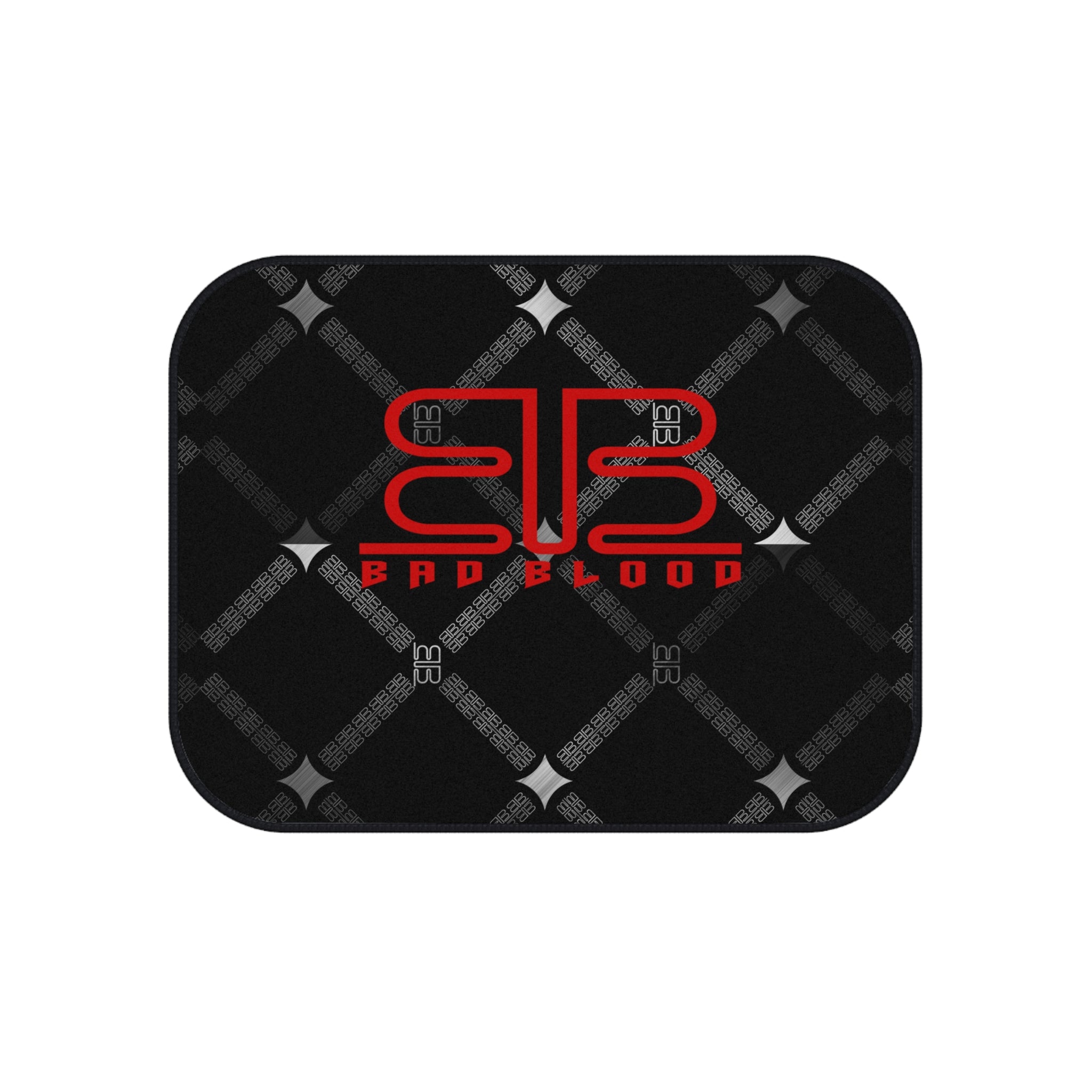 Red Monogram Logo Car Mats set of 4 | Custom Car Floor Mats