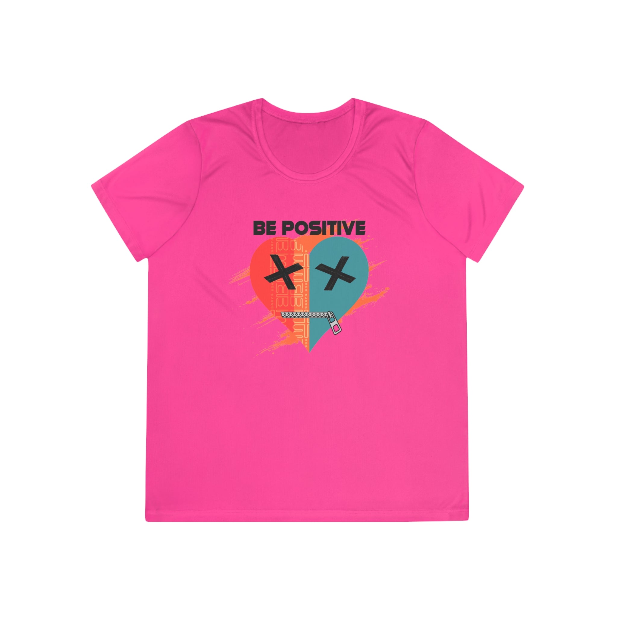 Be Positive Broken Heart graphic tee | Ladies Competitor Tee