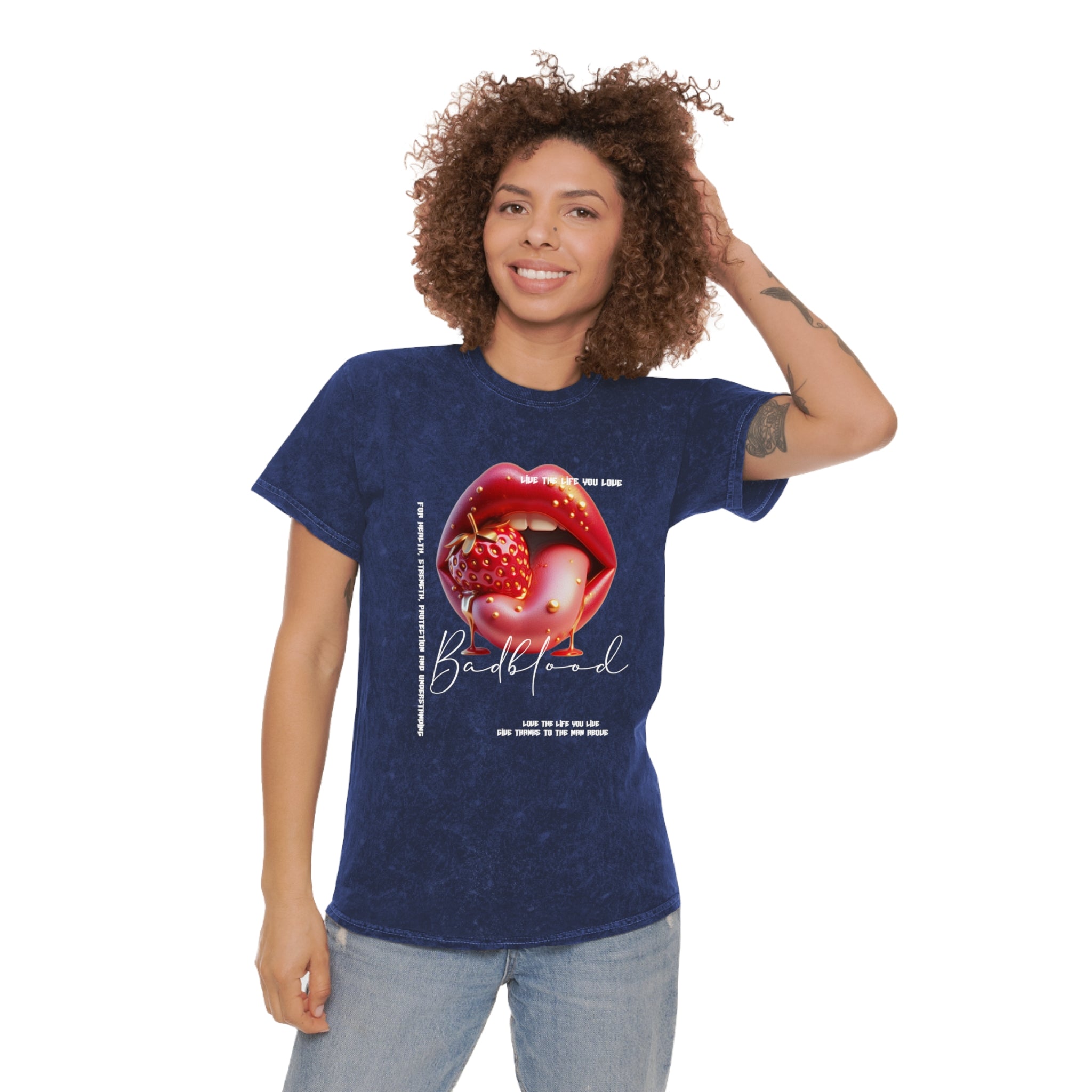 Strawberry Kiss Mineral-Wash T-Shirt