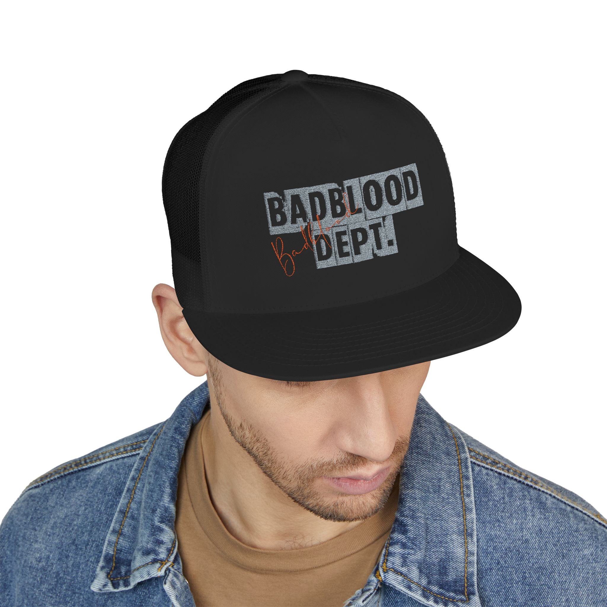 BadBlood Dept Trucker Cap | Embroidered Logo Hat