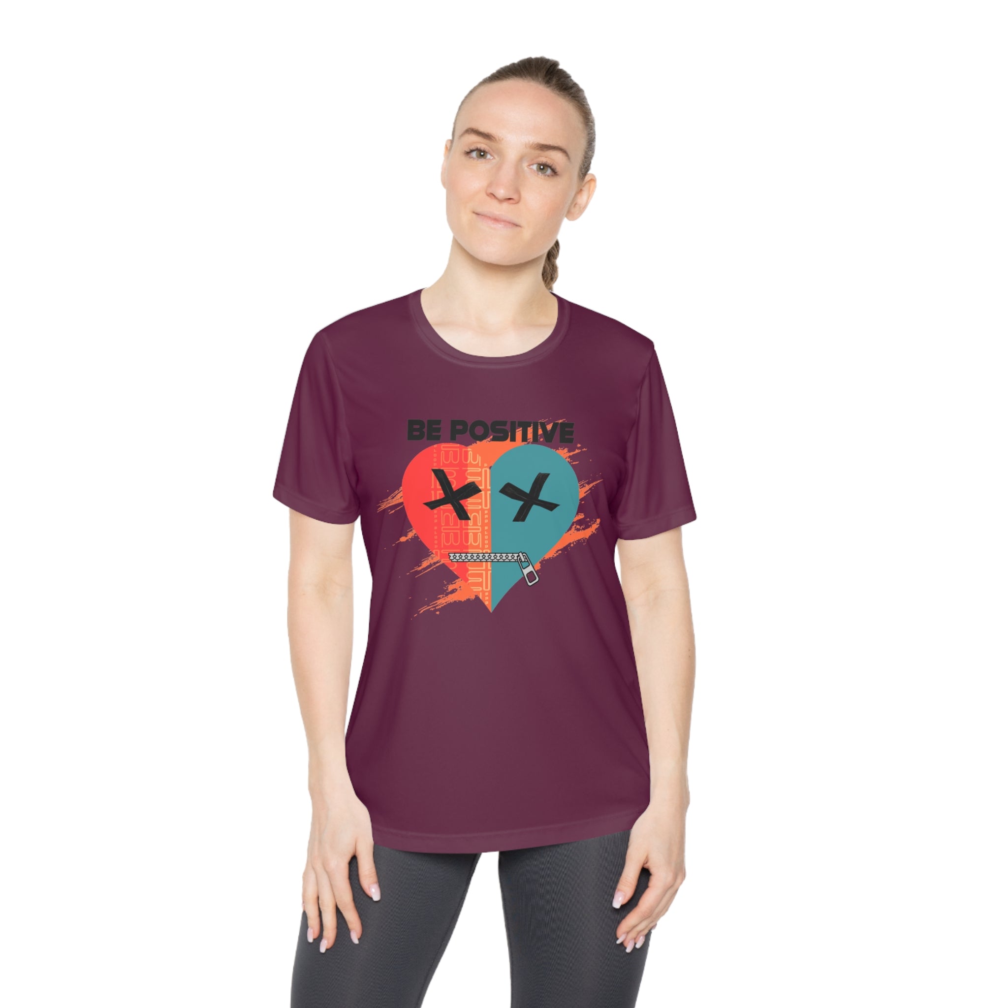 Be Positive Broken Heart graphic tee | Ladies Competitor Tee