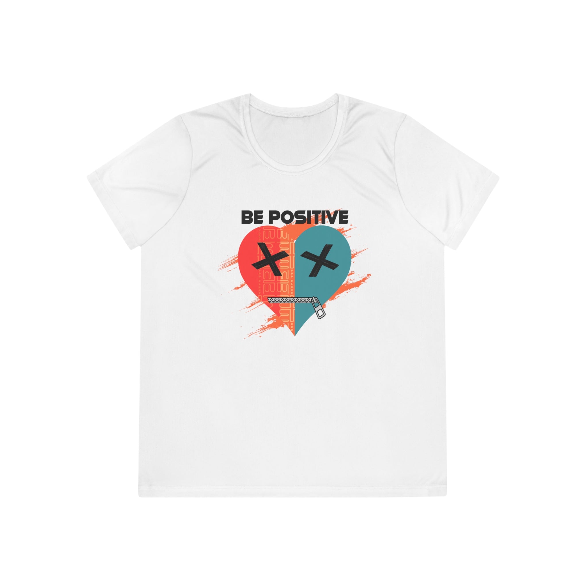 Be Positive Broken Heart graphic tee | Ladies Competitor Tee