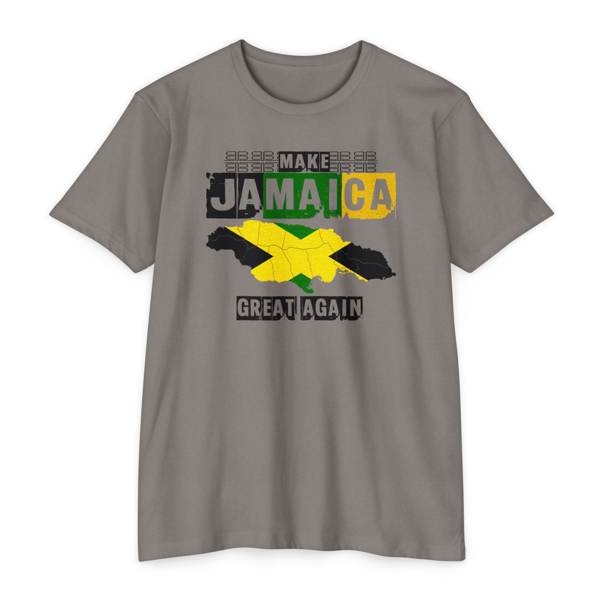 Make Jamaica Great Again T-shirt | Jamaican Flag Map Distressed