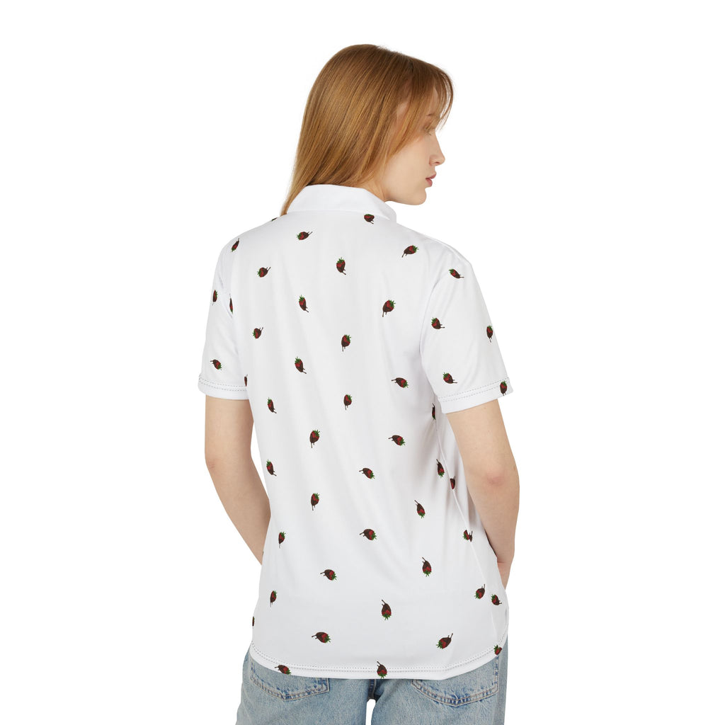 Chocolate covered Strawberry Print Polo Shirt — Casual