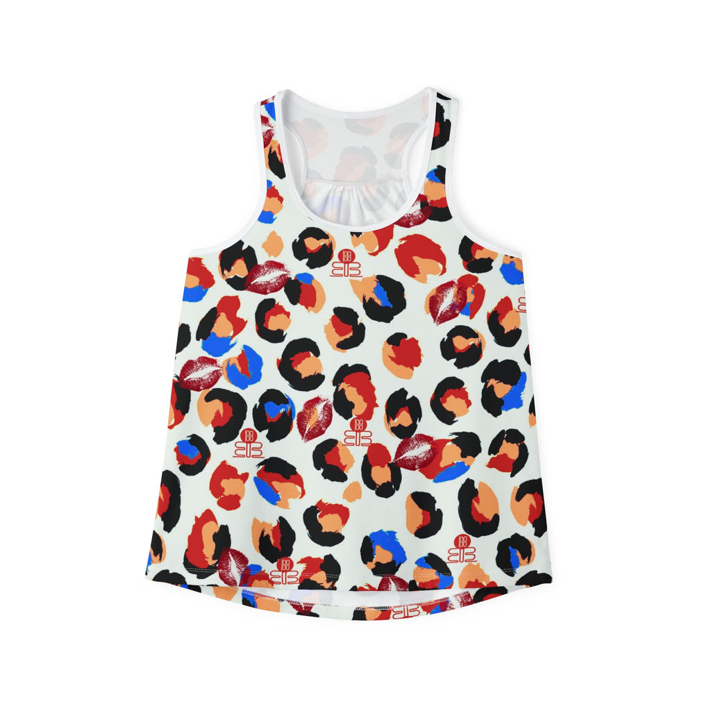 Women's Leopard Kiss Print Tank Top — Colorful Lip