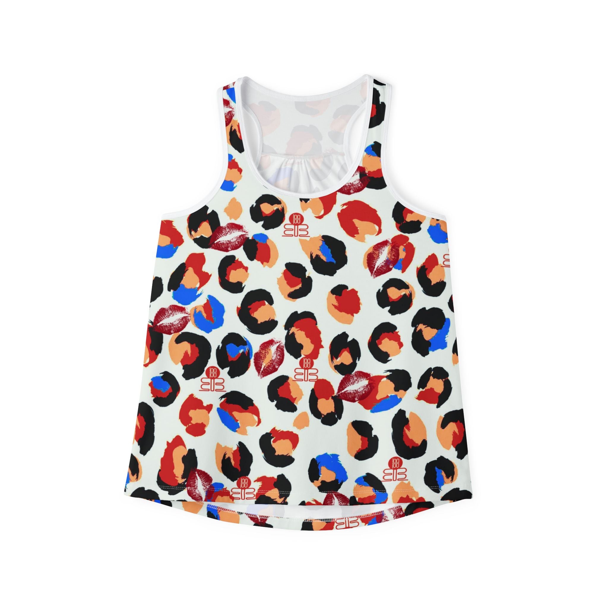 Women's Leopard Kiss Print Tank Top — Colorful Lip
