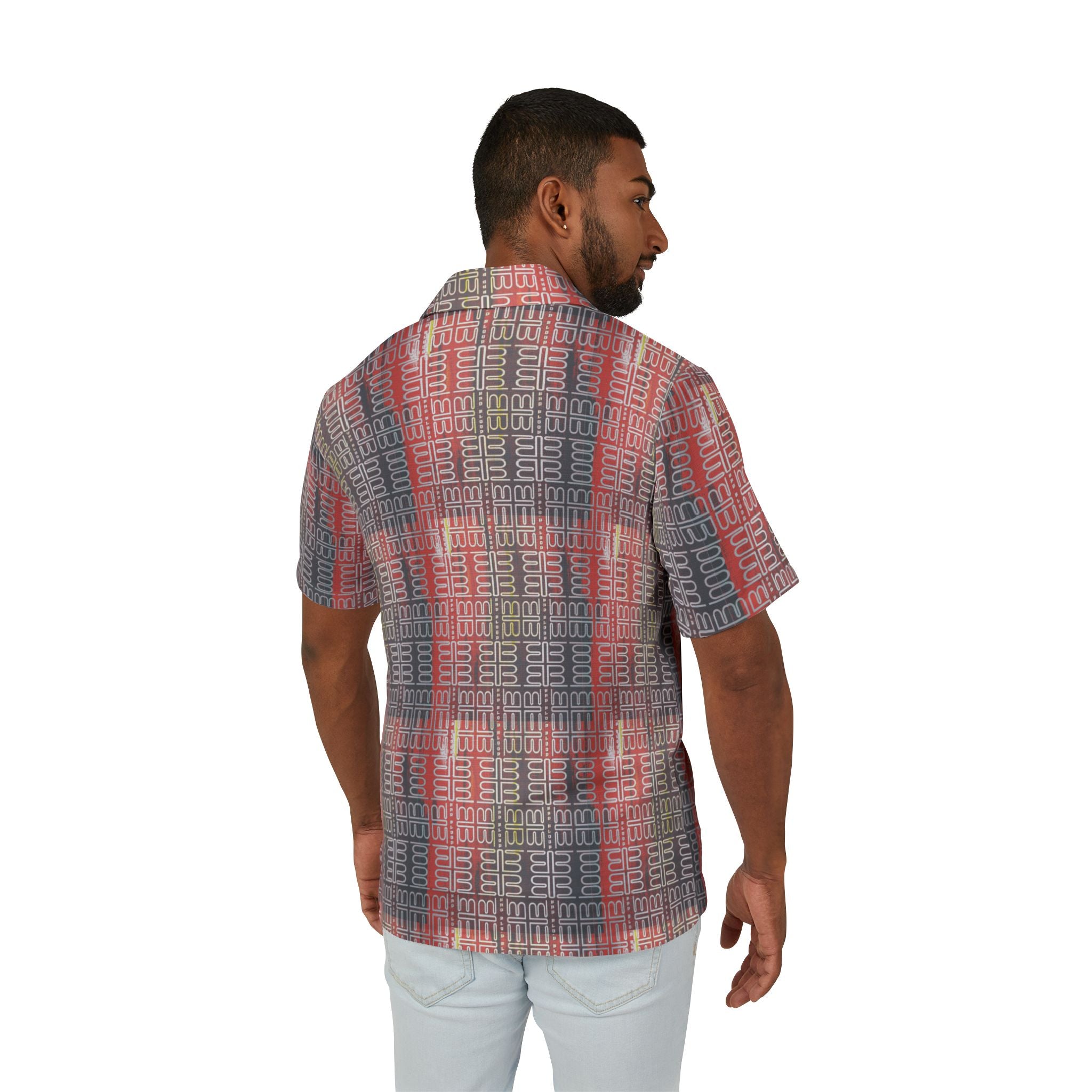 BadBlood Logo Geometric Button-Up Shirt