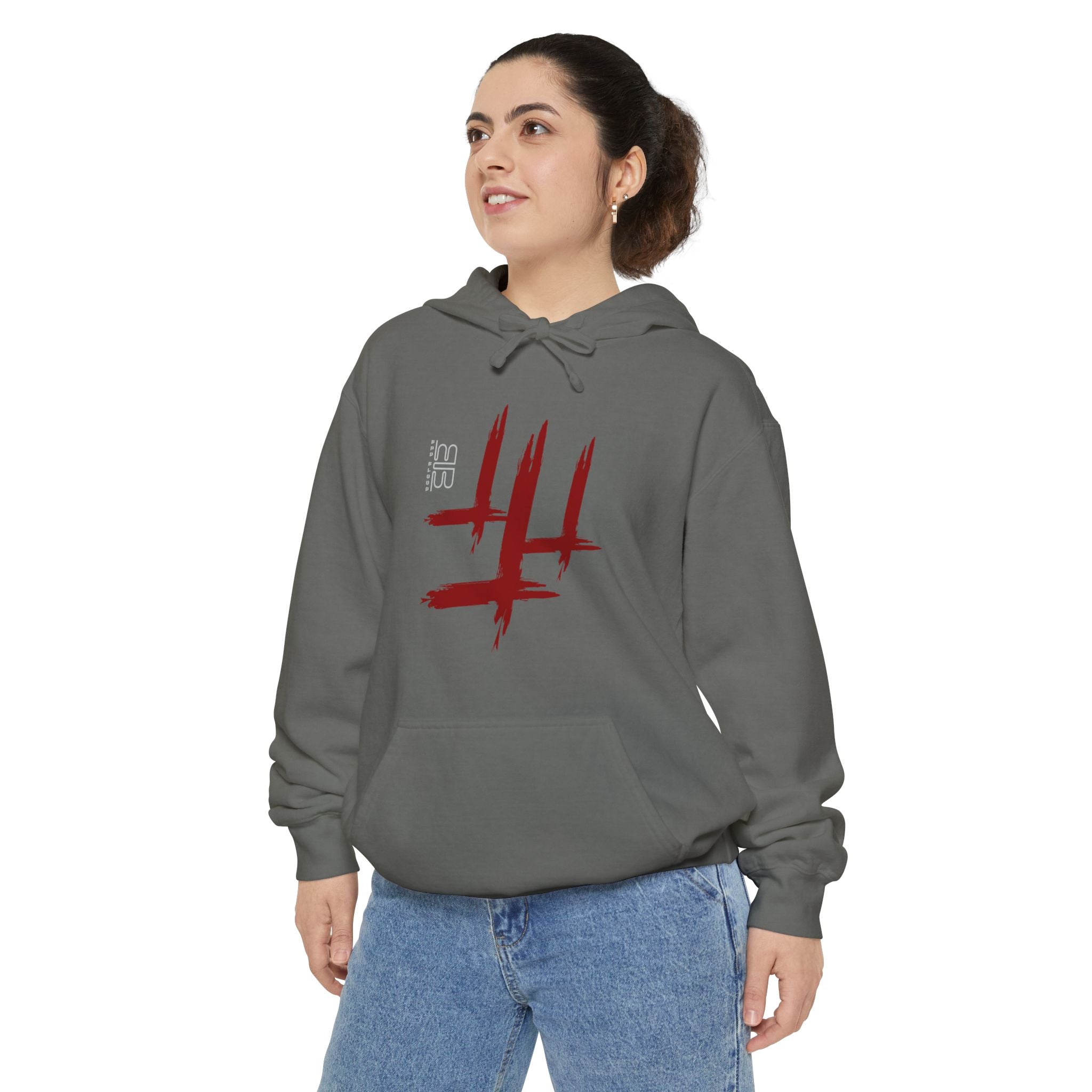 Wisdom angel statue graphic Hoodie | Gothic emblem brushstroke symbol