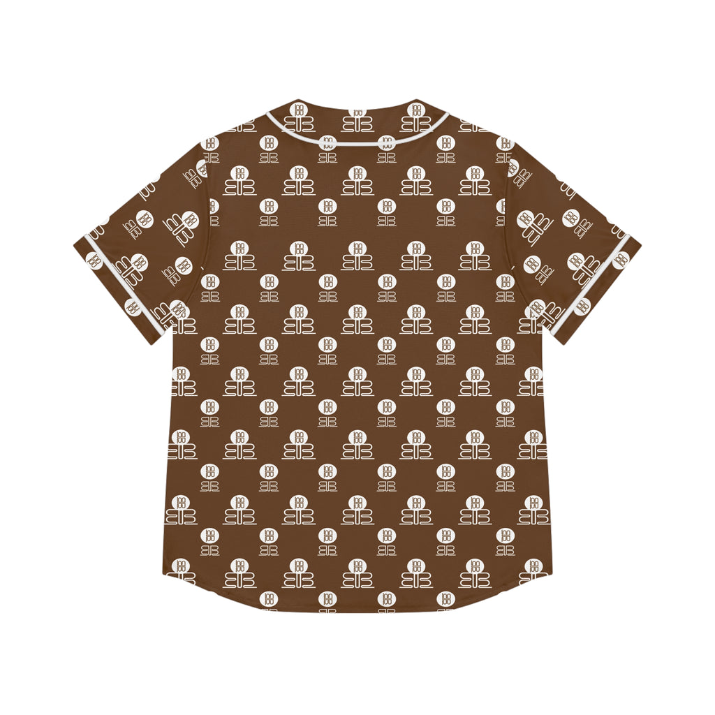 Badblood Signature Monogram Baseball Jersey – Brown & White