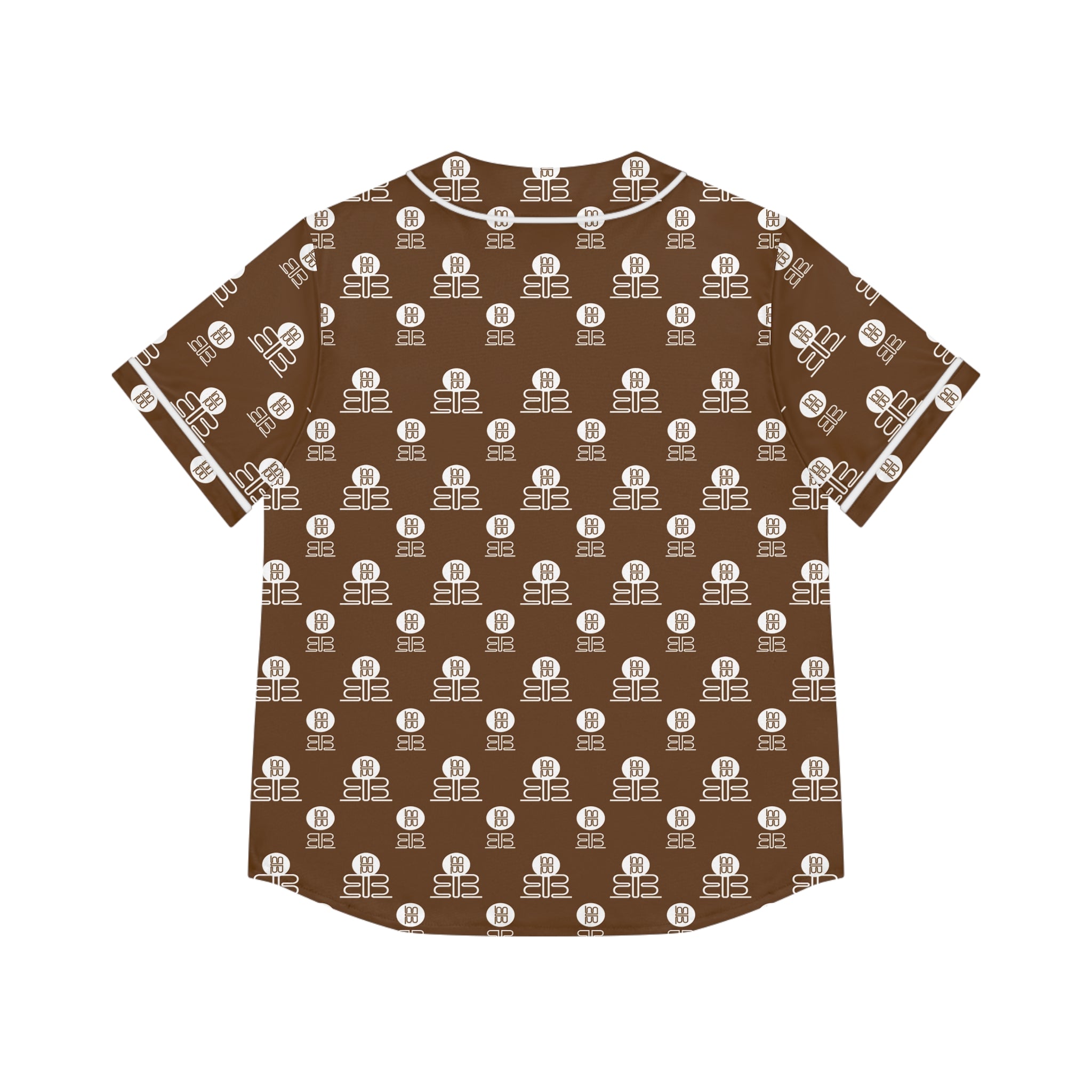 Badblood Signature Monogram Baseball Jersey – Brown & White