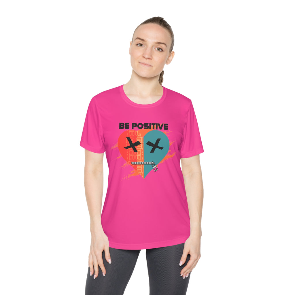 Be Positive Broken Heart graphic tee | Ladies Competitor Tee