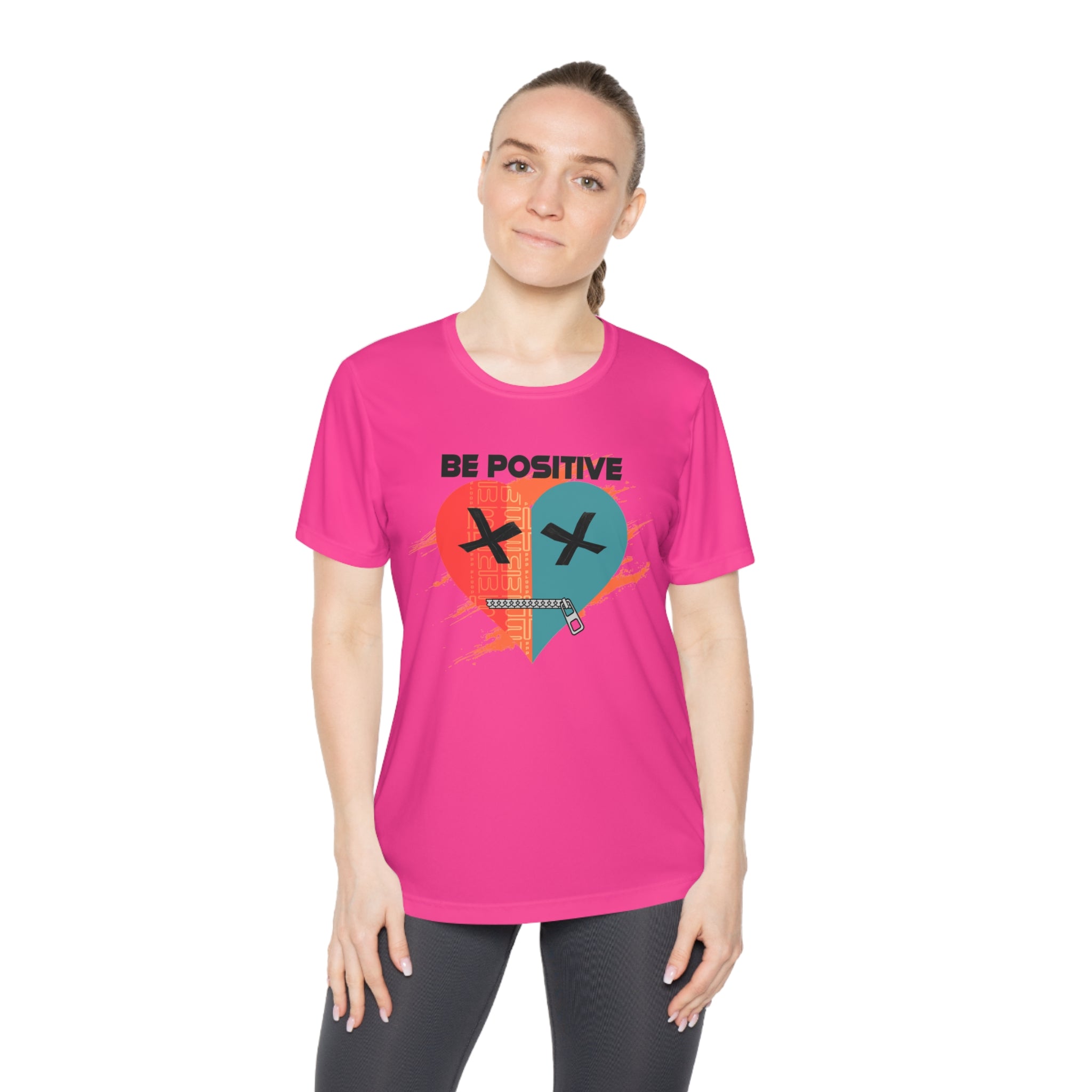 Be Positive Broken Heart graphic tee | Ladies Competitor Tee