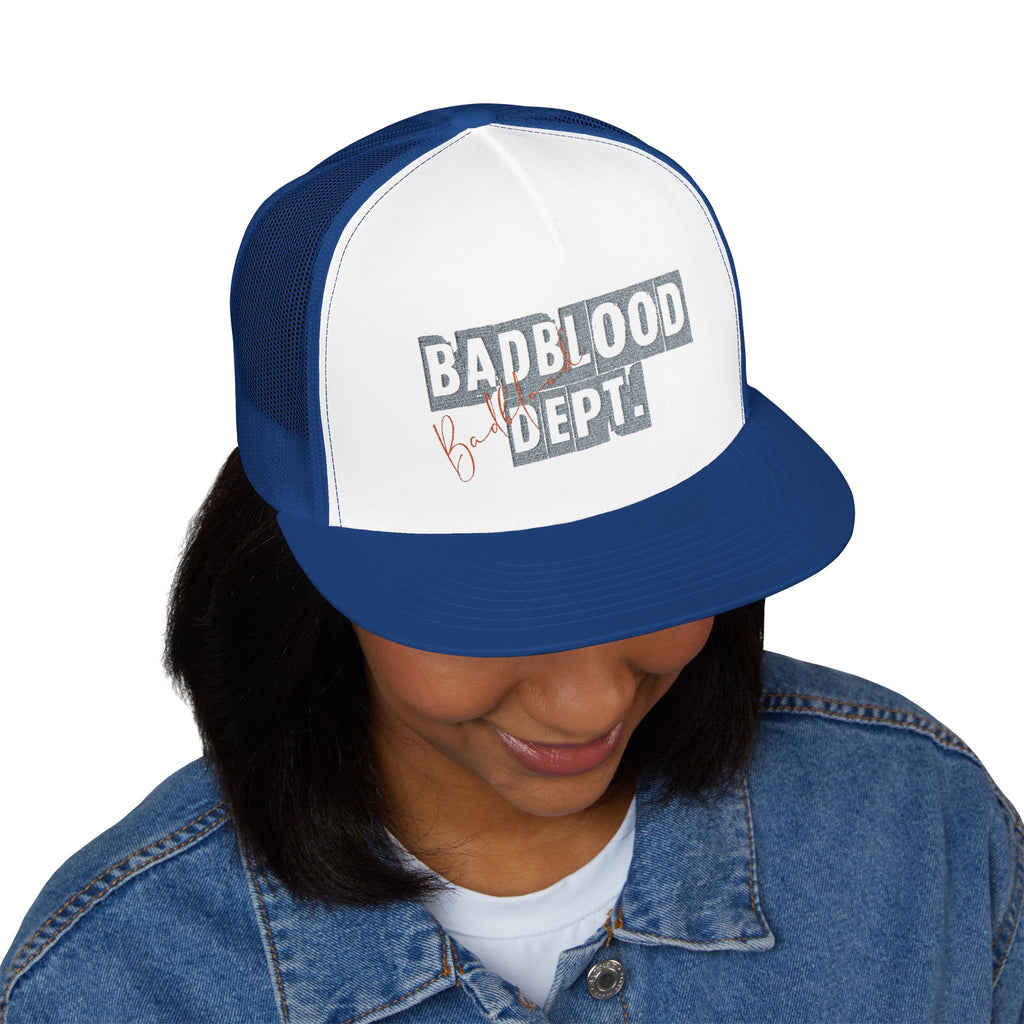BadBlood Dept Trucker Cap | Embroidered Logo Hat