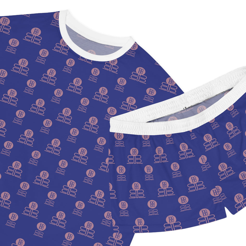 Vintage BadBlood Logo Pattern Pajama Set | Women's Short Pajama Set